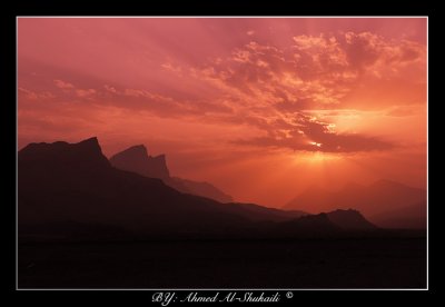 Sunset at Hamra Mountains