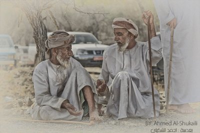 Chat beside the camel show