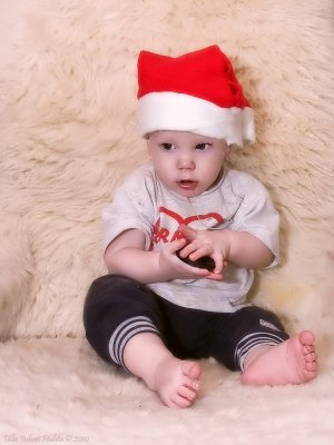 10/5 I know its not Christmas but... A tiny little Charlie as Santas helper...