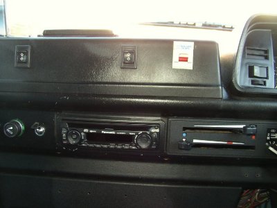 Very old VW Transporter with Cd player.JPG