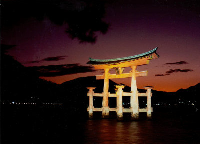 sunset on the torii