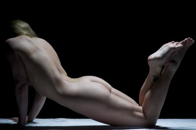 Model 1 belicht met beauty disc (met en zonder grid)