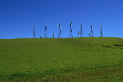 Wind Turbines on Ridgeline