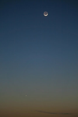The Moon, Earthshine and Venus