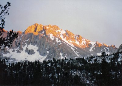 Alpenglow, Kearsarge Pass, Eastern Sierras