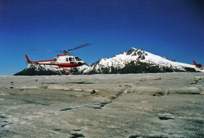 Landing on Mendenhall Glacier