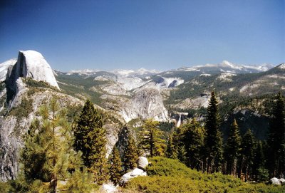 Half Dome and Nevada Falls from Glacier Point