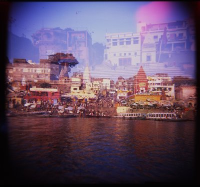 Ganges river (double exposure)