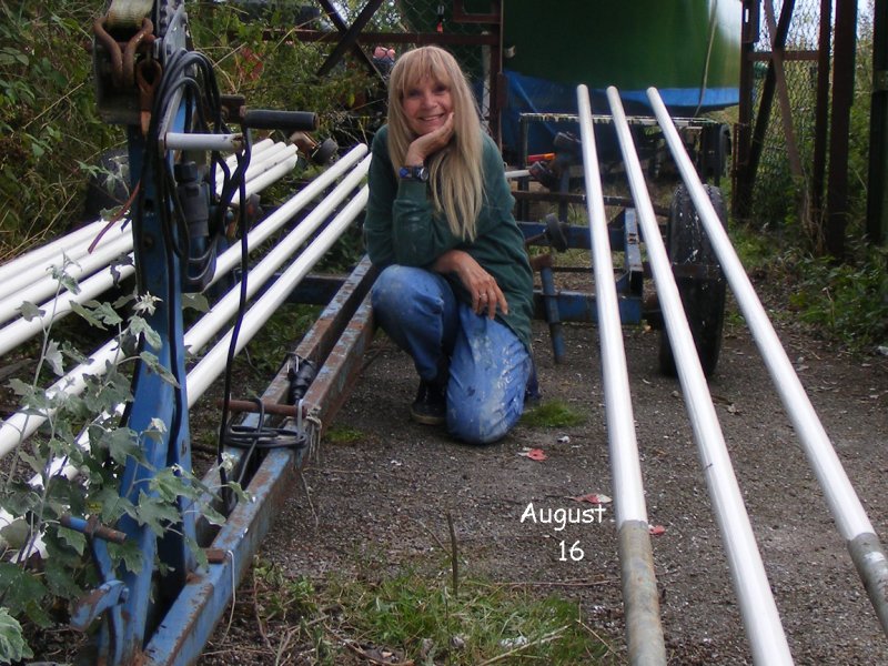 Ive finished painting the posts for the signs to go on the River