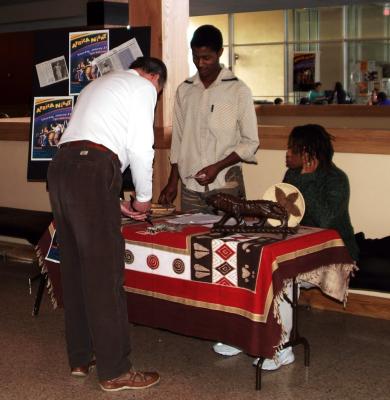 Africa Night at ISU -- selling tickets for DSCF0184.JPG