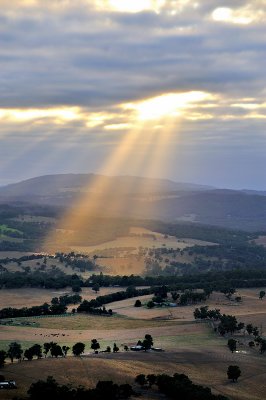 Sunbeams on the valley