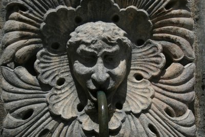 spigot on Onofrio's fountain