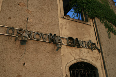 war damage (formerly a bank), Hrvatska Kostajnica