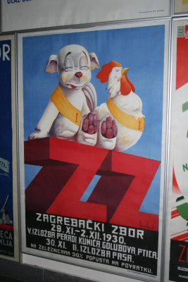 political poster from the 1940s, Museum of Zagreb