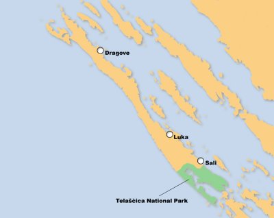 map of Dugi Otok