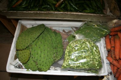 nogales whole and diced at the market, Morelia