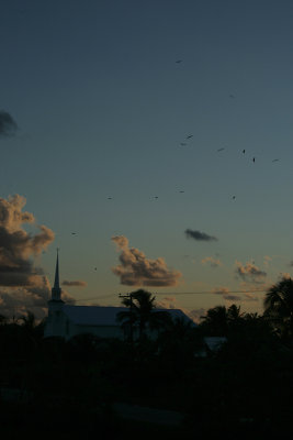 Dawn over the island's only church