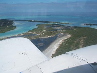 Majorhill Cay, Greenwich Creek, Horsetable Beach, North Mouth, Bay Cay from the air