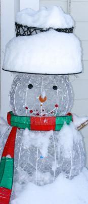 Snow Man with a Snow Hat