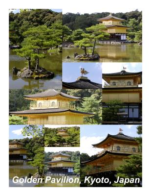 Golden Pavilion, Kyoto Japan collage