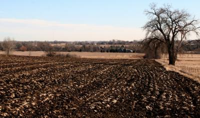 Freshly plowed earth