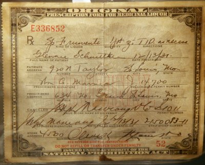 Prohibition Prescription