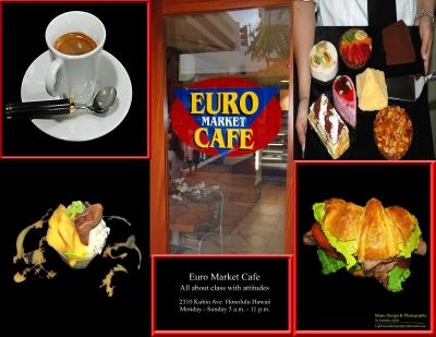 Euro Market Cafe Menu Outside Cover