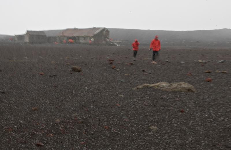 Snow Storm at Deception Island - Whaler's Bay
