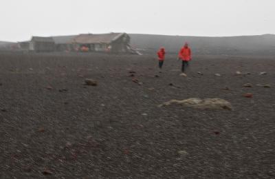 Snow Storm at Deception Island - Whaler's Bay