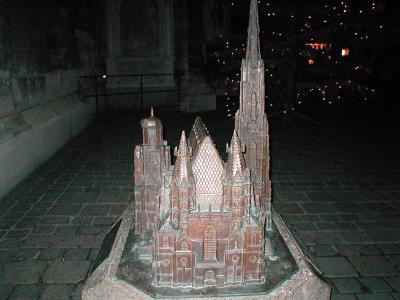 Model courtyard of church