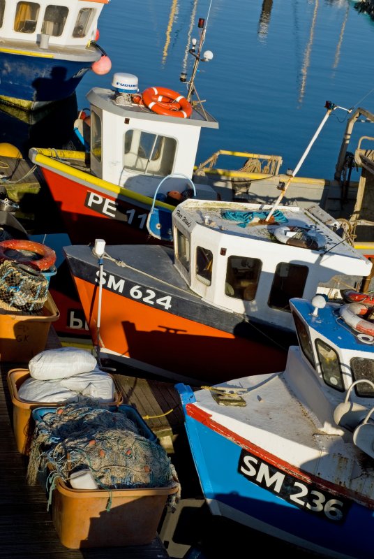 Fishing boats in evening sun - 7.45pm