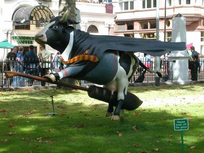 Flying Harry Potter Cow, Leicester Sq