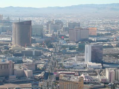 Looking down on the Strip