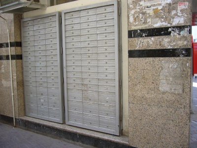 Mail Boxes, no home delivery