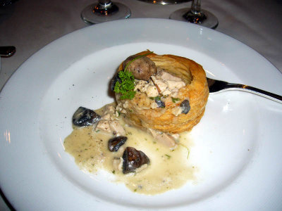 Food on the Diamond Princess, Crab and Sweetbread in puff pastry