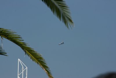 Space shuttle coming in for a landing at Kennedy Space Center