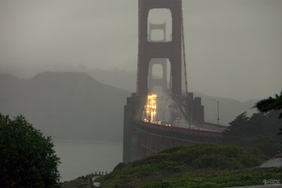 Drentching Rain on The Golden Gate Bridge