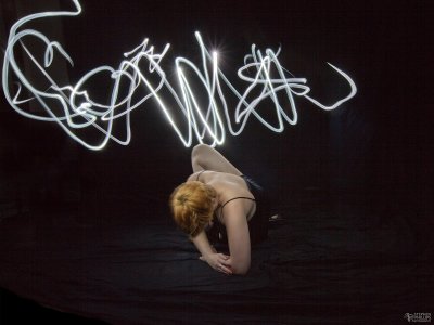 Light Painting - black lace sequence number six