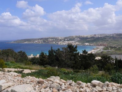 View over Mellieha Bay