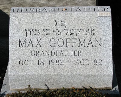 Max Goffman stone