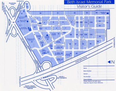 Map of Beth Israel Cemetery