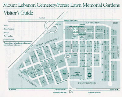 Mt. Lebanon cemetery map