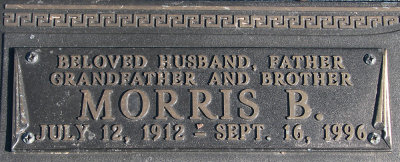 Nameplate for Morris Pollikoff