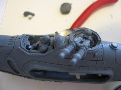 Bomber gunner cockpit - in place