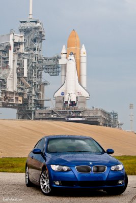 My BMW 328i Coupe with Space Shuttle Atlantis