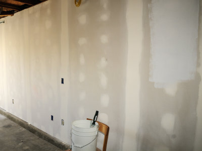 Garage Wall Sheetrocking