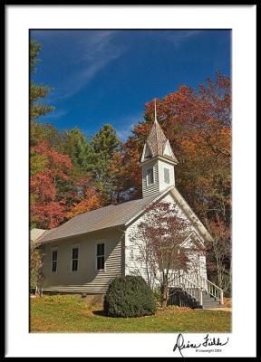 Antioch Church, Fall Blue Ridge Morn