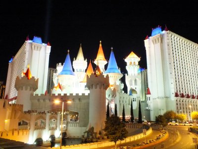 Excalibur by night