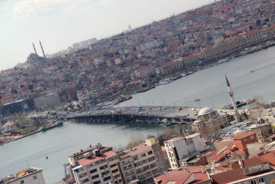 Ataturk bridge from Galata Tower
