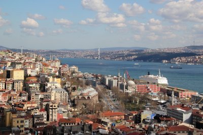 Bosphorus bridge from Galata Tower